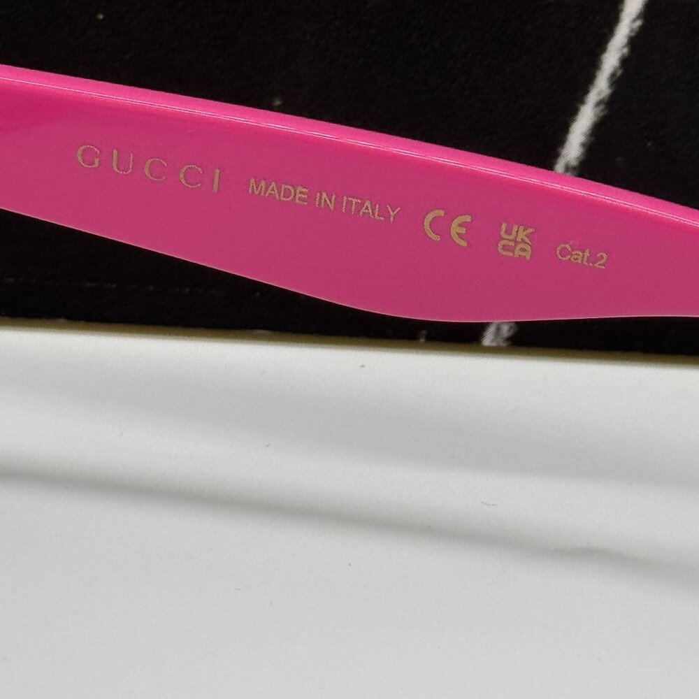NEW GUCCI GG1638S 003 BURGUNDY FUCHSIA CAT EYE WOMEN SUNGLASSES - Picture 12 of 13